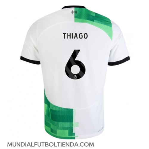 Camiseta Liverpool Thiago Alcantara #6 Segunda Equipación Replica 2023-24 mangas cortas